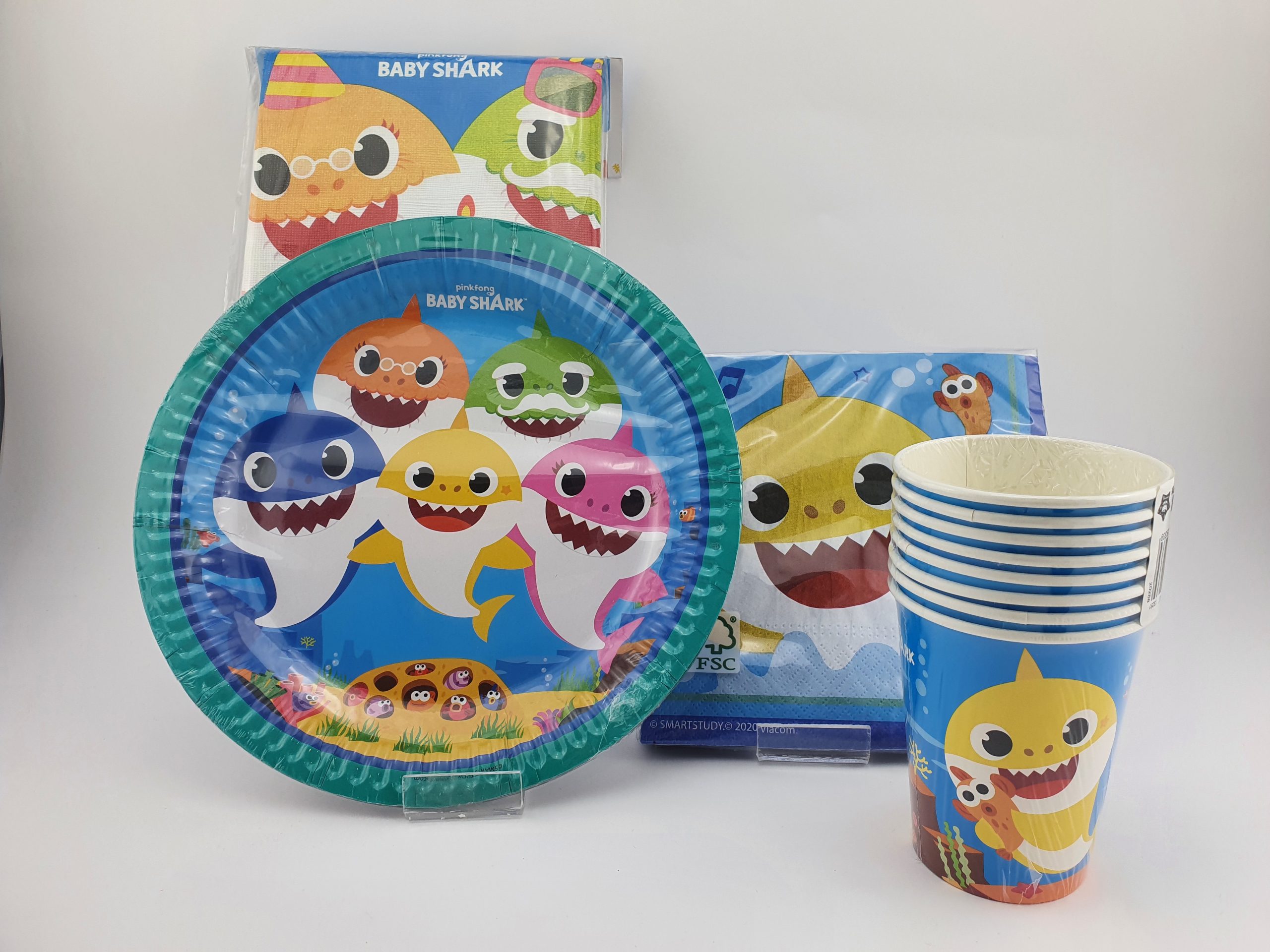 KIT PER IL COMPLEANNO BABY SHARK - Puff Nappy